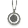 Lange silberfarbene Modeschmuck-Halskette mit Bärchen-Anhänger und Strass für Mädchen