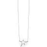 Colar Estrela Assimétrico Prateado | Bijuteria Original com Strass