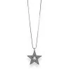 Collier Étoile Strass Argenté Long | Bijou Fantaisie Élégant