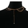 Collar de Fantasía de 5 Filas con Piedras Verdes y Perlas | Moda Tendencia