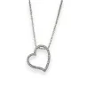 Collier Cœur Strass Argenté | Bijou Élégant pour Femme | Mode Tendance