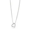 Collar Corazón Strass Plateado | Joya Elegante para Mujer | Moda Tendencia