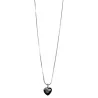 Collana Cuore Love Pietra Nera | Gioiello Fantasia Argentato Elegante