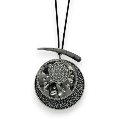Collier fantaisie argenté 3...