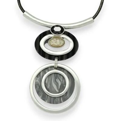 Geometric Double Pendant Necklace