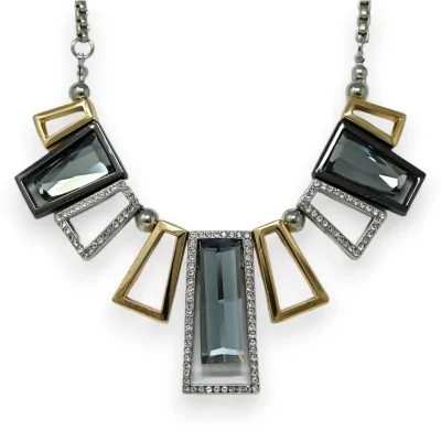 Collana fantasia argento e oro elegante