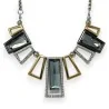 Silver and gold plated statement necklace