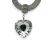 Silver Plated Heart Crystal Necklace | Elegant Jewelry for Women