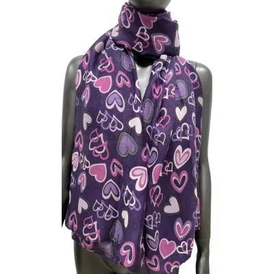 Schal in violetten und rosa Nuancen