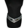 Ceinture élastique accordéon bleu jean - Accessoire mode élégant et confortable