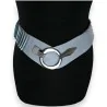 Ceinture Élastique Accordéon Bleu Ciel | Accessoire Mode Extensible Élégant