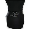 Ceinture Tressée Noire | Accessoire Mode Élégant | 102 cm