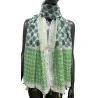 Foulard con motivo etnico sfumature verdi