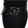 Cinto Trançado Preto | Acessório de Moda Elegante | 102 cm