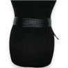 Geflochtener schwarzer Gürtel | Elegantes Mode-Accessoire | 102 cm