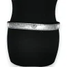 Studded silver women's belt with aged effect | Rock & vintage style | Trendy Fashion