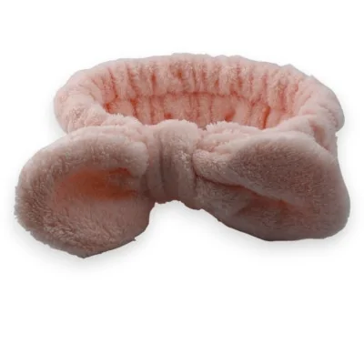Soft Pink Plush Makeup Headband