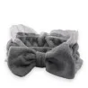 Grauer Kosmetik-Haarband mit Lochstickerei | Elegantes und praktisches Beauty-Accessoire