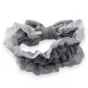Bandeau maquillage gris broderie anglaise | Accessoire beauté élégant et pratique