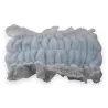 Himmelblaues Make-up-Stirnband aus Fleece mit Lochstickerei | Trendige Mode