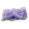 Bandeau maquillage parme élégant à broderie anglaise | Mode Tendance