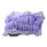 Lavender spa headband, eyelet lace ruffle + plush bow | Mode Tendance