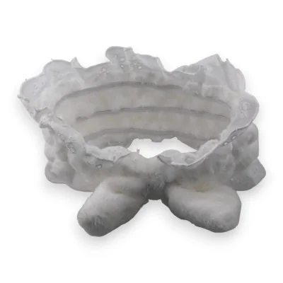 White embroidered headband for women