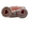 Fascia per il trucco da donna rosa chiaro con fiocco a cuore