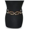 Elastischer Damengürtel goldene Statement-Kette | Mode Tendance