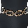 Elastischer Damengürtel goldene Statement-Kette | Mode Tendance