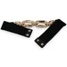 Elastischer Damengürtel goldene Statement-Kette | Mode Tendance