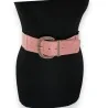Cintura Elastica da Donna Rosa Antico | Fibbia Dorata Vintage | Moda Trendy