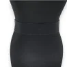 Cintura elastica da donna nera con fibbia dorata anticata | Elegante accessorio di moda