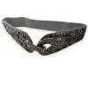 Cinturón elástico decorativo para mujer con tachuelas y remaches plateados gris