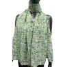 Pañuelo liberty en tonos verdes con detalles dorados