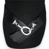 Ceinture élastique femme noire | Accessoire mode élégant boucle argentée