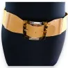 Mustard Elastic Women's Belt with Leopard Buckle | Trendy Fashion