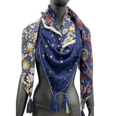 Foulard 4 faces imprimé...