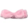Bandeau maquillage rose bonbon avec nœud | Accessoire beauté doux et élégant