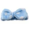 Sky blue polka dot makeup headband for women | Trendy beauty accessory