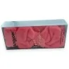 Bandeau à maquillage rose en molleton doux avec nœud | Mode Tendance