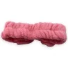 Fascia per capelli rosa in morbido pile con fiocco | Moda Trendy