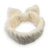 Cremefarbenes, gepolstertes Make-up-Stirnband mit Knoten | Bequemes Beauty-Accessoire