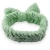 Diadema de Maquillaje Verde Menta con Nudo | Accesorio de Belleza Suave y Elegante