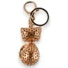 Porte-clés Chat Strass Or Rose | Accessoire Mode Félin Brillant | Mode Tendance