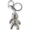 Porte-clés Nounours Strass Blanc & Fuchsia | Accessoire Mode Tendance