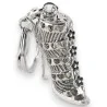 Porte-clés Chaussure à Talon Argenté avec Strass | Accessoire Mode Élégant