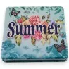 Miroir de poche Summer fleuri | Accessoire été élégant et pratique 7x7cm