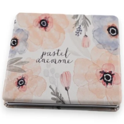 Pastel anemone pocket mirror