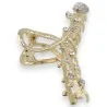 Gold and pink rhinestone hair clip